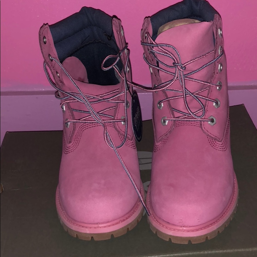 Raspberry pink timberlands